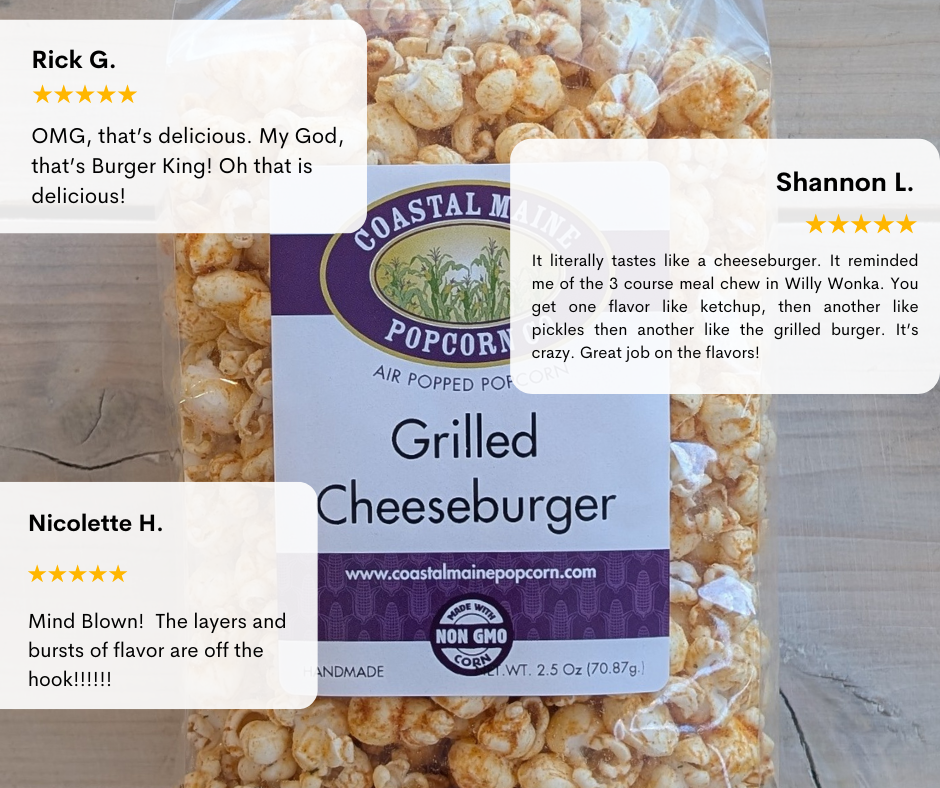 Grilled Cheeseburger Popcorn
