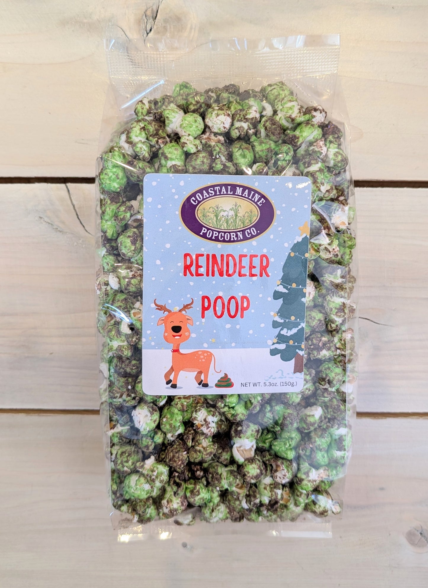 Reindeer Poop Popcorn (Mint Chocolate Cookie)