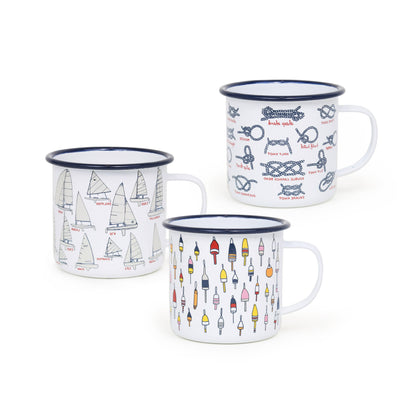 Fishs Eddy x CCH Enamelware 16 oz Large Mug