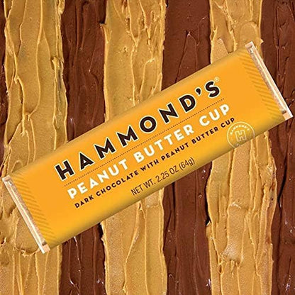 Hammond's Candies - Dark Chocolate - Peanut Butter Cup Bar - 2.25 oz