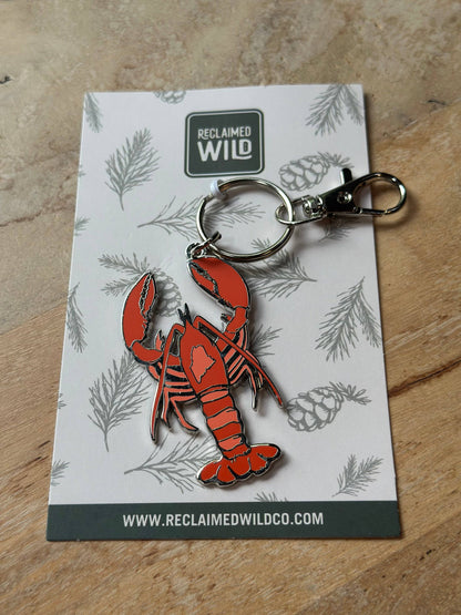 Reclaimed Wild - Maine Lobster Enamel Keychain | Bag Charm