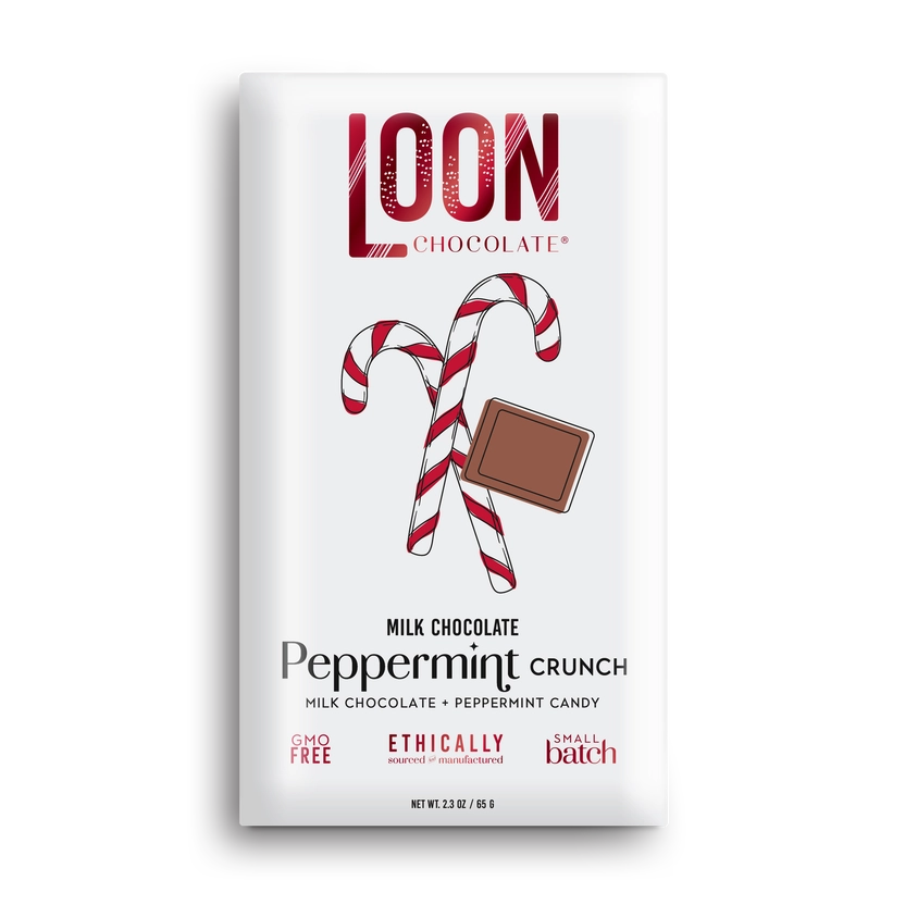 Loon Chocolate- Milk Chocolate Peppermint Crunch