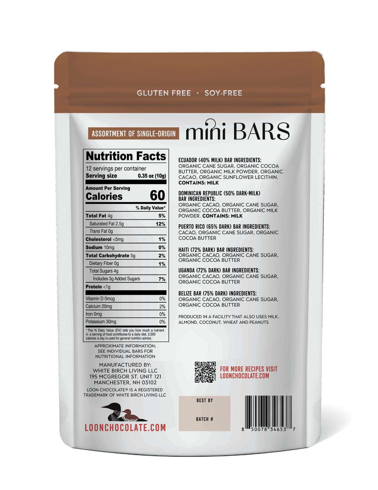 Loon Chocolate Mini Bar Variety Bag - Single Origin