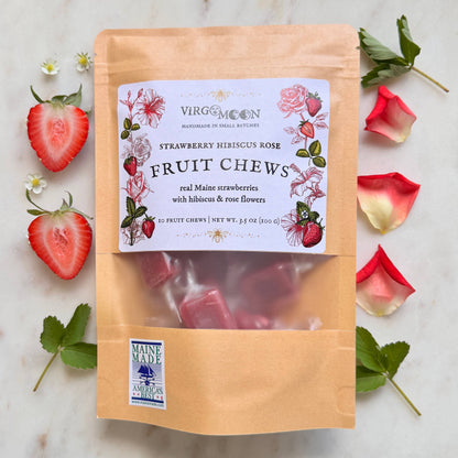 Virgo Moon - Strawberry Hibiscus Rose Fruit Chews