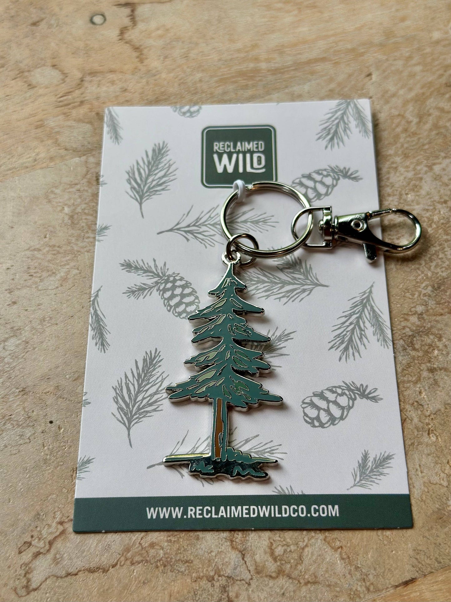 Reclaimed Wild - Evergreen Enamel Keychain | Bag Charm