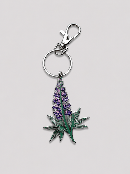 Reclaimed Wild - Lupine Enamel Keychain | Bag Charm