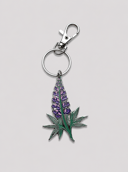 Reclaimed Wild - Lupine Enamel Keychain | Bag Charm