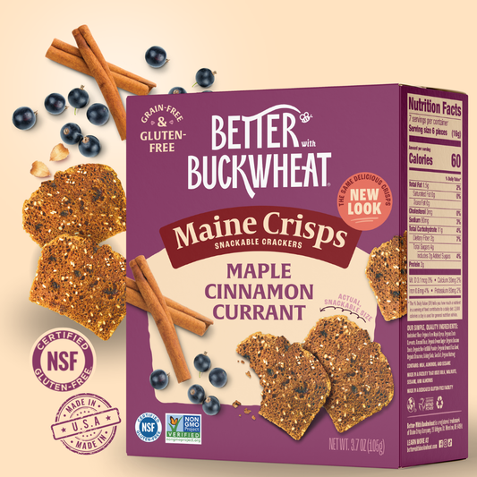 Better with Buckwheat - Maple Cinnamon Currant Crisps