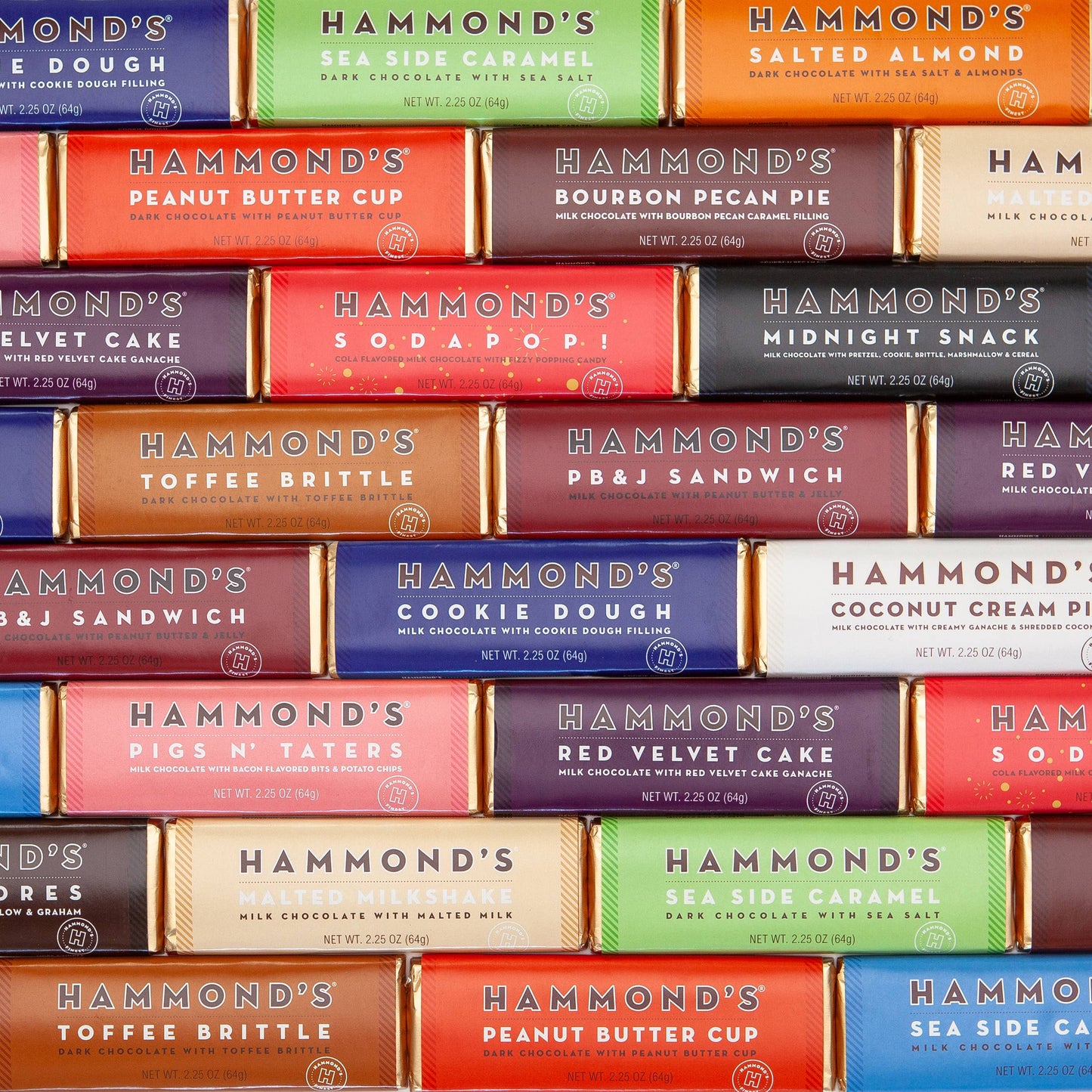 Hammond's Candies - Dark Chocolate - Natural Toffee Brittle Bar - 2.25oz