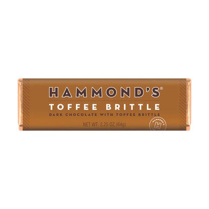 Hammond's Candies - Dark Chocolate - Natural Toffee Brittle Bar - 2.25oz