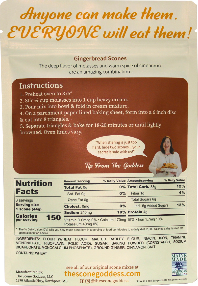 The Scone Goddess | Premium Scone Mix | Gingerbread