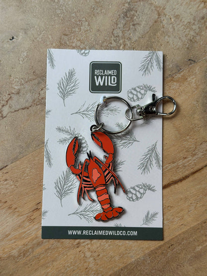 Reclaimed Wild - Maine Lobster Enamel Keychain | Bag Charm