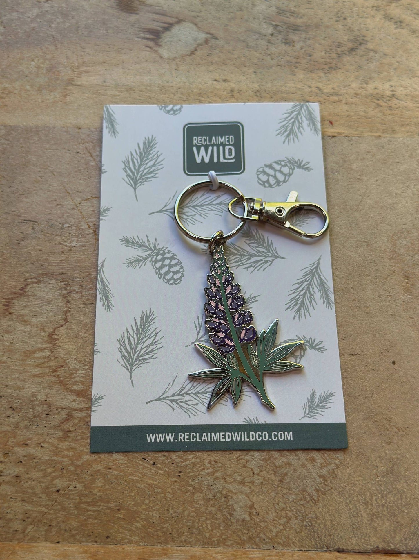 Reclaimed Wild - Lupine Enamel Keychain | Bag Charm