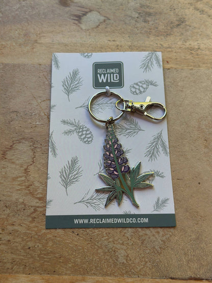 Reclaimed Wild - Lupine Enamel Keychain | Bag Charm