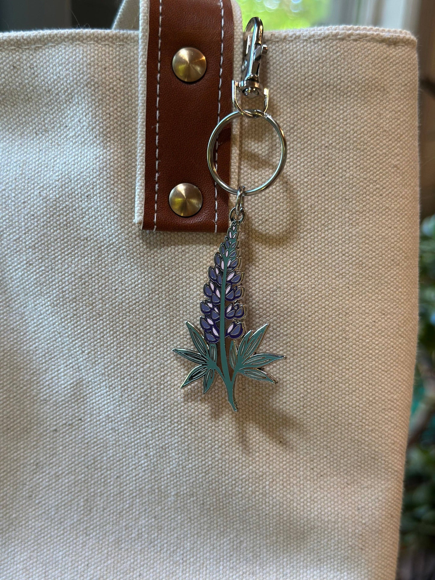 Reclaimed Wild - Lupine Enamel Keychain | Bag Charm