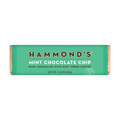 Hammond's Candies | Dark Chocolate Candy Bar | Mint Chocolate Chip - 2.25 oz