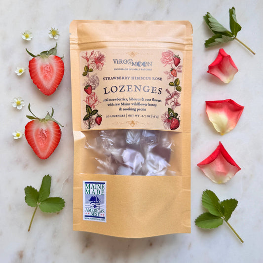 Virgo Moon - Strawberry Hibiscus Rose Lozenges