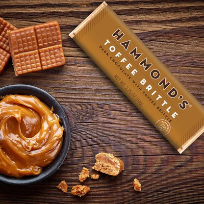 Hammond's Candies - Dark Chocolate - Natural Toffee Brittle Bar - 2.25oz