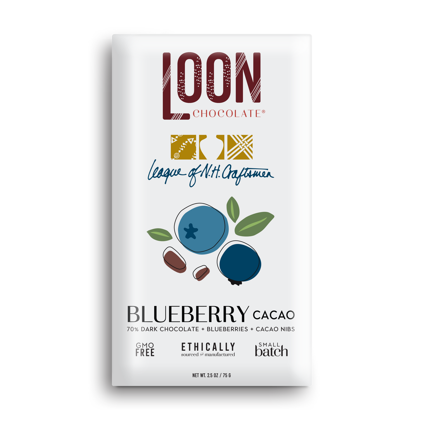 Loon Chocolate - Blueberry Cacao Dark Chocolate
