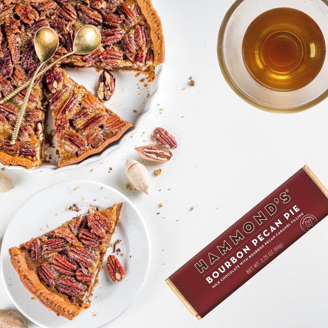 Hammond's Candies - Milk Chocolate - Bourbon Pecan Pie Bar - 2.25 oz