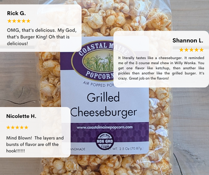 Grilled Cheeseburger Popcorn