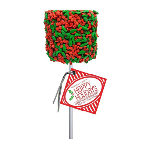 Melville Giant Festive Marshmallow - Holiday Holly Confetti Dark Chocolate