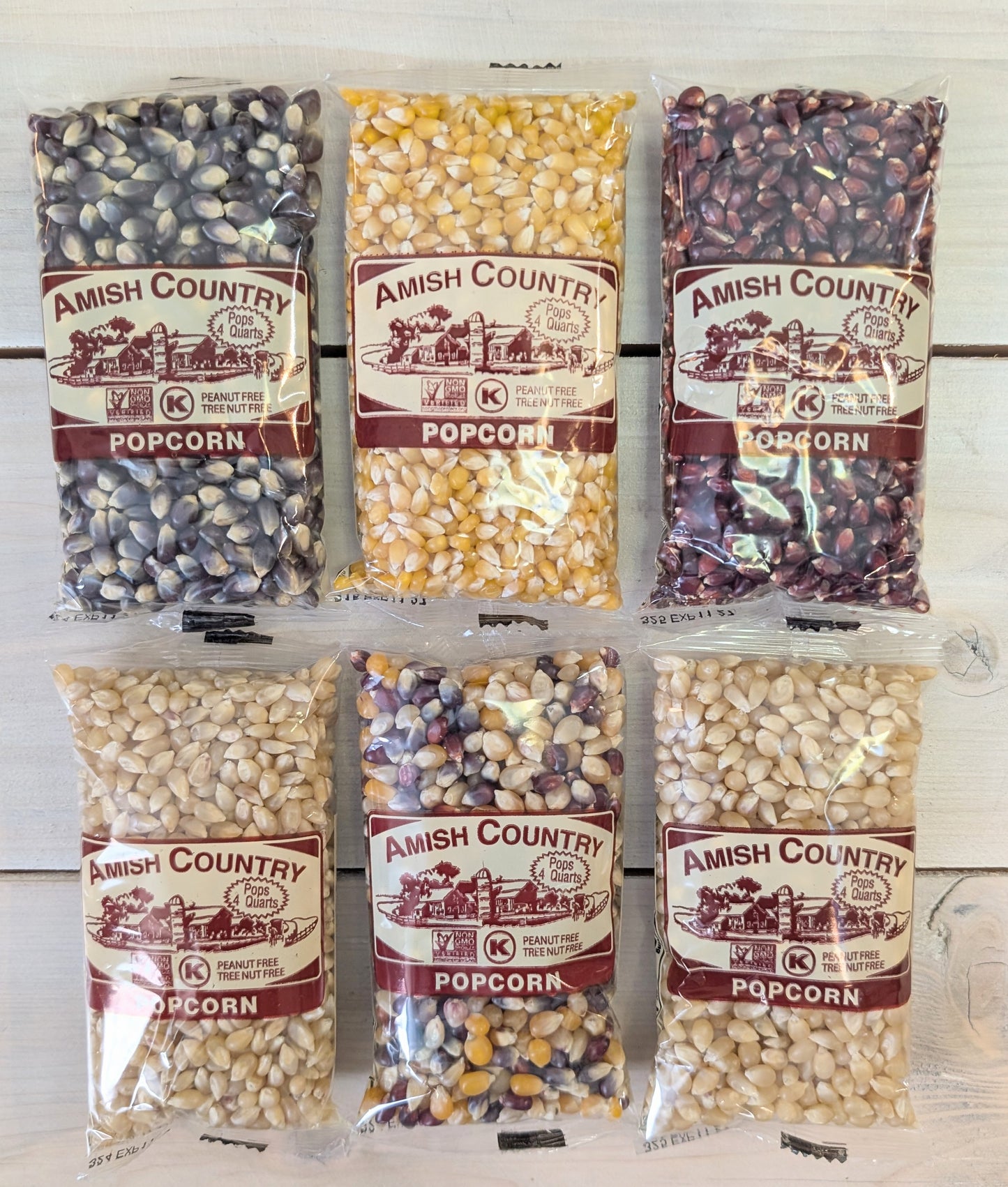Amish Country Popcorn Kernels - Variety Pack