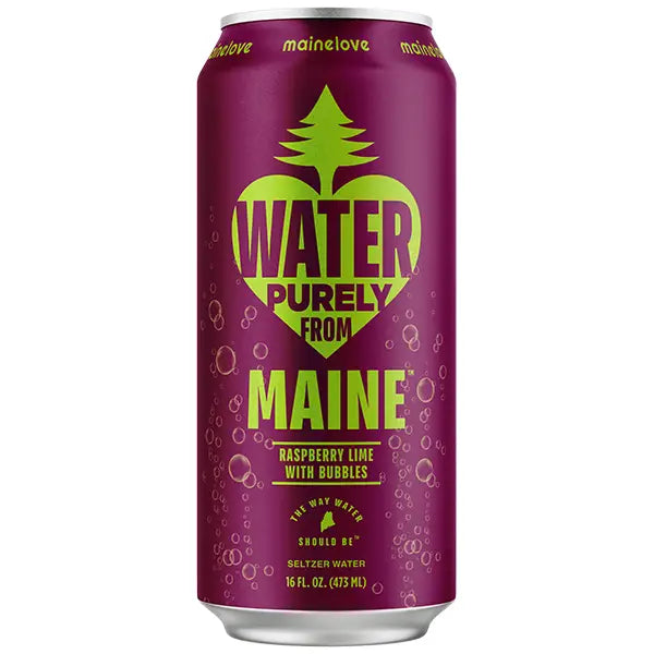 mainelove  Raspberry Lime Seltzer 16oz