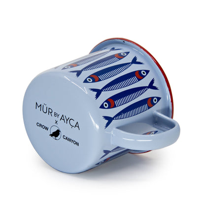 Mur by Ayca x CCH Anchovies 16 oz Large Mug, Red Rim