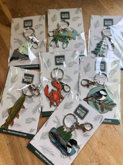 Reclaimed Wild - Maine Lobster Enamel Keychain | Bag Charm