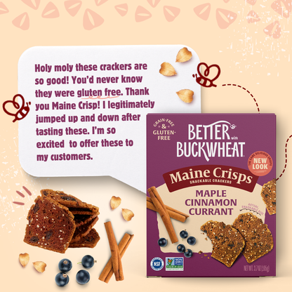 Better with Buckwheat - Maple Cinnamon Currant Crisps