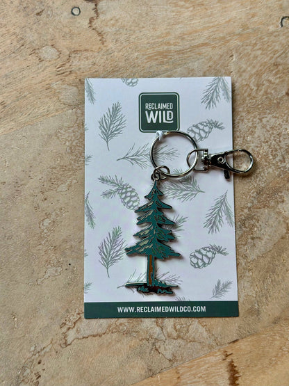 Reclaimed Wild - Evergreen Enamel Keychain | Bag Charm