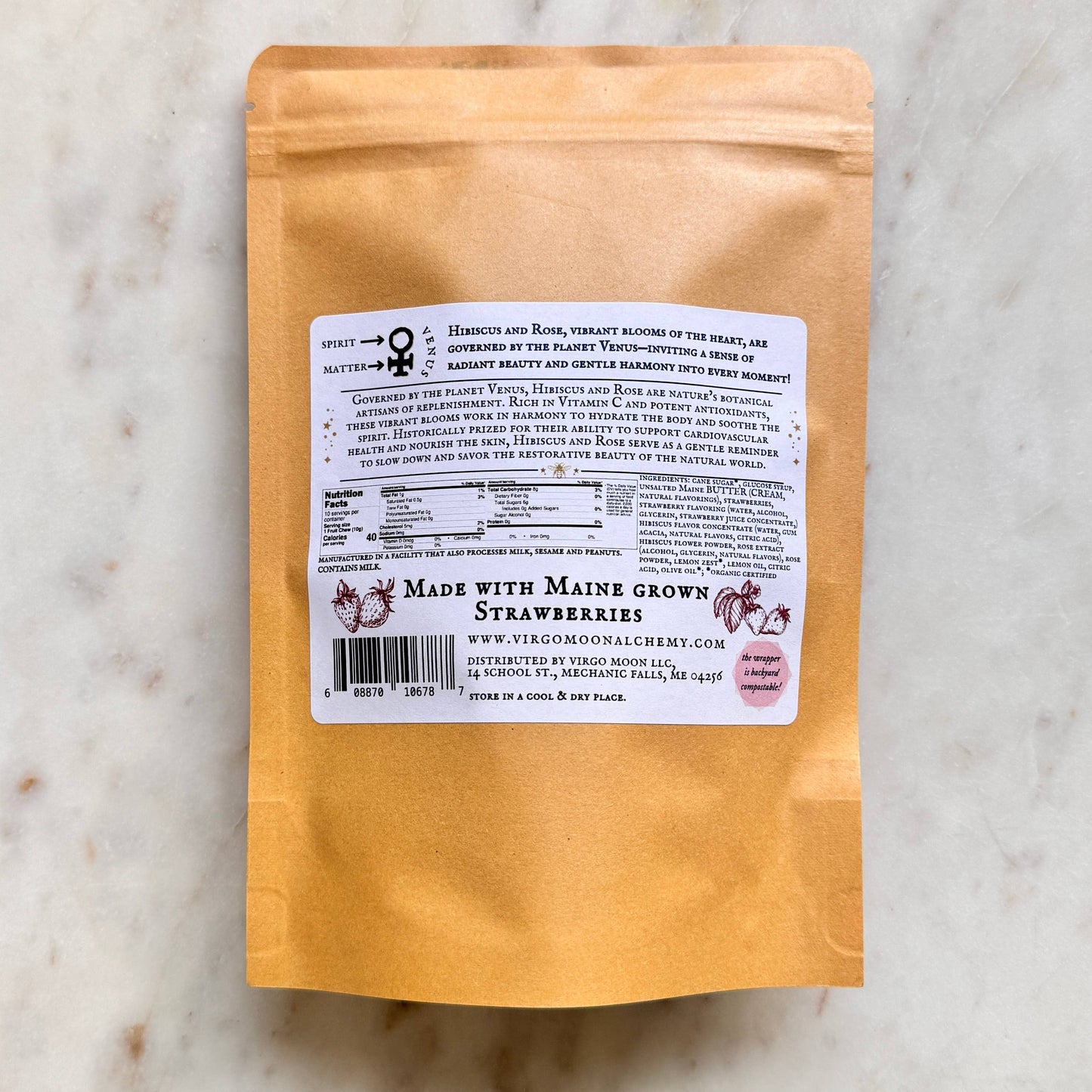 Virgo Moon - Strawberry Hibiscus Rose Fruit Chews