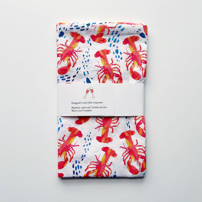Gert & Co. Lobster Kitchen Towel | Coastal Tea Towel