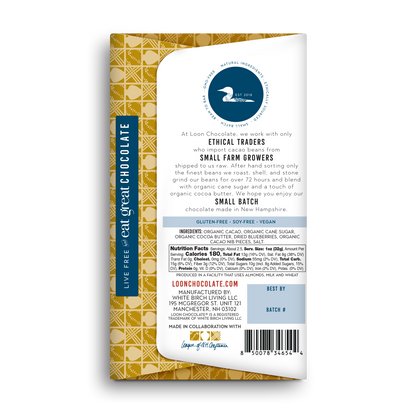 Loon Chocolate - Blueberry Cacao Dark Chocolate
