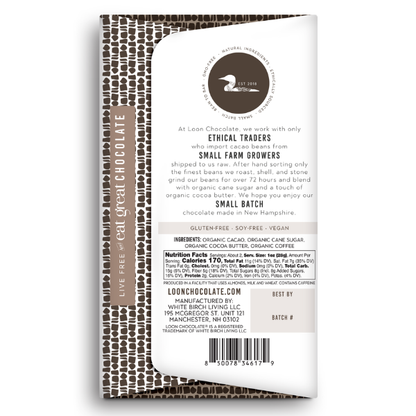 Loon Chocolate | Chocolate Bar | Coffee Dark Chocolate